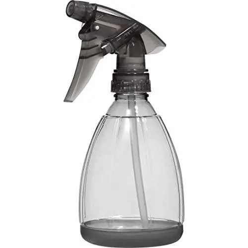 Sprühflasche aus Kunststoff, 300 ml | Dicht, leer, mit Auslöser, einstellbarer Spritzstrahl, wiederbefüllbar, robuste Sprühdose | Ideal für Friseursalons & Spas, Haushaltsreiniger & zum Kochen | Grau