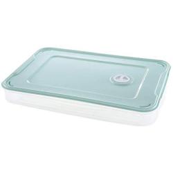 4Clovers Food Storage Container, Plastic Food Containers with Lid Stackable Portable Freezer Storage Containers Tray to Keep Fruits, Vegetables, Meat and More