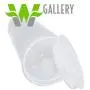 W Gallery 10 Clear 60 Dram Pop Top - Airtight Smell Proof Containers - Plastic Medical Grade Prescription Bottles for Pills Herbs Flowers Supplements, Bulk Pack, Not Glass Jars