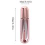 3Pcs 5ml/0.17oz Rose Gold Glass Roller Bottles Perfume Essential Oil Roll On Bottles with Metal Roller Balls Portable Travel Empty Refillable Cosmetic Containers for Aromatherapy Fragrance Lip Oil