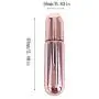 3er Set 5ml/0,17oz Roségold Glas Rollierflaschen mit Metall Rollkugeln – Tragbare, leere, wiederbefüllbare Kosmetikbehälter für Aromatherapie, Duft, Lippenöl