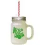 Glasbehälter mit Stroh – Green Trick Or Treat Halloween Süßigkeiten Stil 2 – Frostgetrocknete Glasbehälter mit Stroh
