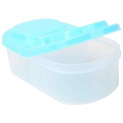 SONGLIN Simple Multi-Function Double Grid Storage Box Vagetables Fruit Food Pantry Storage Box Kitchen Accessories,Blue