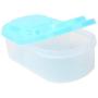SONGLIN Simple Multi-Function Double Grid Storage Box Vagetables Fruit Food Pantry Storage Box Kitchen Accessories,Blue
