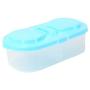 SONGLIN Simple Multi-Function Double Grid Storage Box Vagetables Fruit Food Pantry Storage Box Kitchen Accessories,Blue