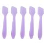 100pcs Plastic Spatulas Cosmetic Scoop Stick Spatula Applicator Tool for Mixing and DIY Mask Facial Cream Makeup Skin Care Products 3.2'' Reusable (Purple)