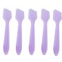 100pcs Plastic Spatulas Cosmetic Scoop Stick Spatula Applicator Tool for Mixing and DIY Mask Facial Cream Makeup Skin Care Products 3.2'' Reusable (Purple)