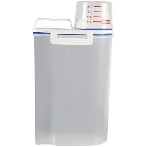 Fdit Rice Storage Bin Cereal Container with Lid Portable Home Kitchen Storage Box Plastic with Measuring Cup Lid Fdit Rice Storage Bin Cereal Container with Lid Portable Home Kitchen Storage Box Plastic with Measuring Cup Lid