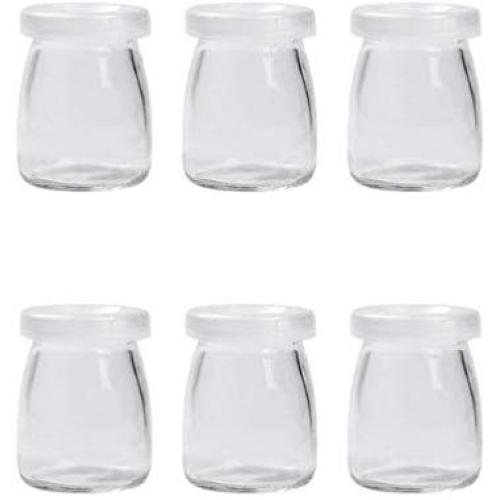 UPKOCH Glass Jars with Lids Yogurt Container Jars for Jam Honey Spices 200 ML