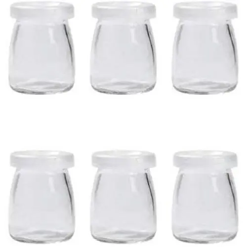 Glasbehälter mit Deckeln von UPKOCH für Joghurt, Marmelade, Honig, Gewürze – 200 ml