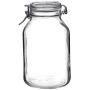 Bormioli Rocco Fido Glass Square Jar, 3 Liter