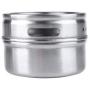 4 pcs.Magnetic Spice Jars Tin Stainless Steel Storage Container Clear Lid