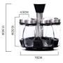 Kitchen Storage Containers Glass Jars, Vertical Rotating Spice Rack, Kitchen Storage Containers Set European Creative