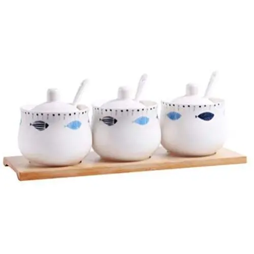 Mini Spice Jars Ceramic Seasoning Jar Home Creative Seasoning Box Set - Kleine Gewürzgläser, Keramik Würzebehälter, Kreative Gewürzbox Set für Zuhause