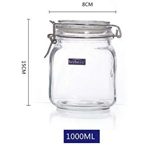 Yl Ly Square Glass Sealed Canister Storage Jar Candy Bottle Dried Fruit Snack Glass Jar With Scale Square 1000Ml Yl Ly Square Glass Sealed Canister Storage Jar Candy Bottle Dried Fruit Snack Glass Jar With Scale Square 1000Ml