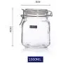 Yl Ly Square Glass Sealed Canister Storage Jar Candy Bottle Dried Fruit Snack Glass Jar With Scale Square 1000Ml Yl Ly Square Glass Sealed Canister Storage Jar Candy Bottle Dried Fruit Snack Glass Jar With Scale Square 1000Ml