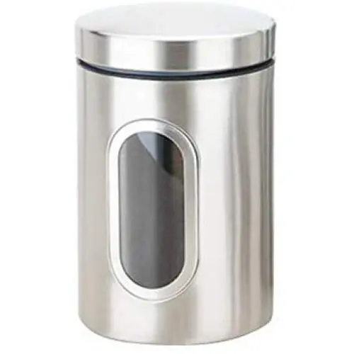 BESTONZON Stainless Steel Sealed Can Cereal Canister Storage Tank Kitchen Tool for Coffee Beans Tea Grains