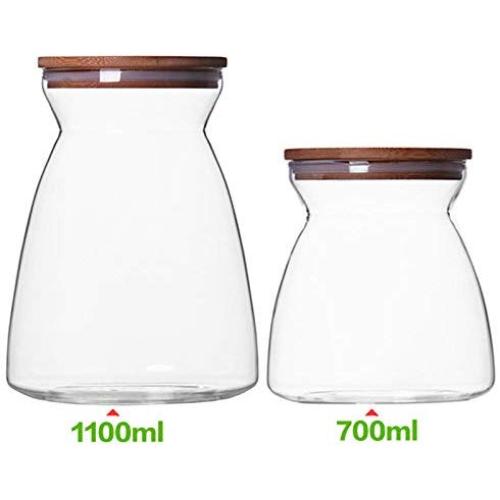 Yl Ly Glass Storage Jars Sealed Cans Milk Powder Dried Fruit Food Storage Bottle Storage Jar 700Ml 1100Ml 2 Sets