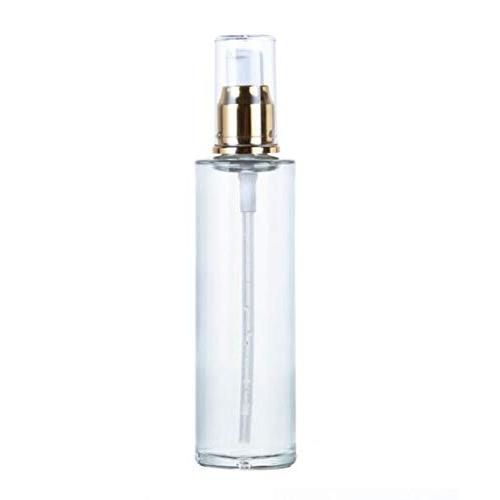 1Pcs Empty Refillable Clear Glass Cosmetic Lotion Pump Bottle Make Press Bottle Vial Jars For Storing Cream Lotion Shower Gel Essential Oil Shampoo(50ml/1.7oz)