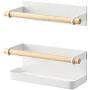 TaemBuy White Refrigerator Organizer Rack Magnetic Kitchen Magnetic Holder Strong Power Magnet for Paper Towel Holder Spice Jars Rack Refrigerator Shelf Storage Hanger