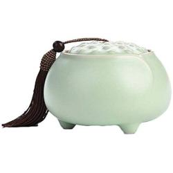 Ceramic Tea Storage Container Kitchen Storage Canister Jar for Candy Coffee - 9 x 11.5 cm/3.5 x 4.5 inches - 07