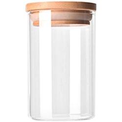 CloverUS Transparent High Borosilicate Glass Kitchen Storage Bottle Jar Organization