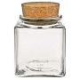 Viva housewares Spice jar Made of Glass with Cork Stopper, usable as Glass Jars and Storage tins for Spices, Salt, etc, Glass, Transparent, 200 ml
