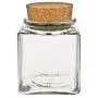 Viva housewares Spice jar Made of Glass with Cork Stopper, usable as Glass Jars and Storage tins for Spices, Salt, etc, Glass, Transparent, 200 ml