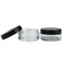 Beauticom 5G/5ML Round Clear Jars with Black Lids for Beads, Gems, Glitter, Charms, Small Arts and Crafts Items - BPA Free(Quantity: 200pcs)