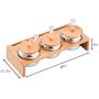 Mini Spice Jars Stainless steel seasoning pot bamboo cover fermenting jar three-piece