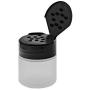 Marketing Holders Empty Bottle 2 oz Black Lid Jar for Spices Seasoning Storage Cylinder Salt Shaker Dry Herb Container Food