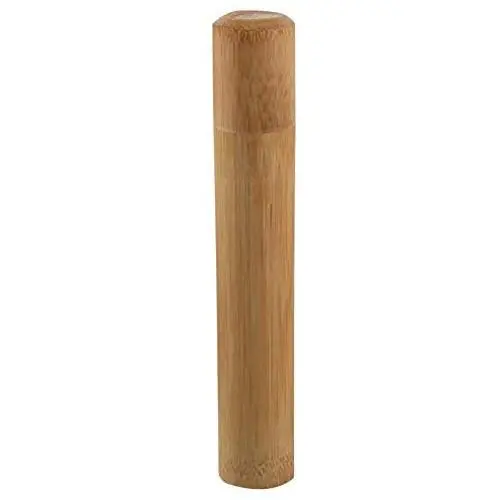 Holz Teekanne Handgemachter Behälter für Würfeltee Dose und Aufbewahrungsbox Tragbar mit Deckel Natur (2,5x15,5cm)