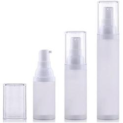 3Pcs 30ml Frosted Empty Portable Refillable High-grade PP Airless Vacuum Pump Bottle Vial Travel Cream Lotion Toner Toiletries Liquid Container Pot (30ML)