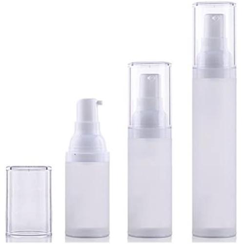 3Pcs 30ml Frosted Empty Portable Refillable High-grade PP Airless Vacuum Pump Bottle Vial Travel Cream Lotion Toner Toiletries Liquid Container Pot (30ML)