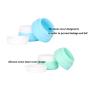 3PCS 20ml/0.7oz Round Squeezable Silicone Empty Soft Bottle Refillable Travel Sample Packing Container Storage Pot Jar Vial Dispenser for Lotion Face Cream (Random)