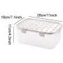 Grain Storage Box,Household Kitchen Plastic Withcovered Transparent Jar Miscellaneous Grain Storage Cans for Grains Storage,White