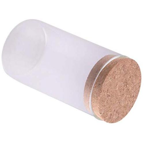 Fricgore Ersatzteile, Glas Küchenbehälter Snack Zucker Tee Lagerglas Flasche Transparente mit Korken – Küchenzubehör – (Farbe: A 6,5x10cm)