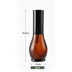 erioctry 2PCS 30ml Refillable Empty Brown Airless Vacuum Pump Cream Lotion Bottle with Black Cap