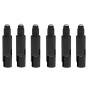 6PCS 5ml Upscale Glass Roll-on Bottles with Lid and Stainless Steel Roller Ball Empty Refillable Essential Oil Perfume liquids Roller Bottles Vial Portable Container Pot Jar (black)