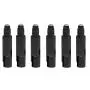 6 Stück 5ml Hochwertige Glas Roll-on Flaschen mit Verschluss und Edelstahl-Walzenkugel Leere Refillbare Duftöls-, Parfümsprays-, Flüssigkeitsbehälter, Tragbarer Jar (Schwarz)