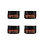 4PCS Empty Refillable Brown Glass Cosmetic Face Cream Lip Balm Storage Jars Bottle Container Pot with Liners and Screw Black Lid for Make up Essential Oils Lotion (5ml/ 0.17oz)