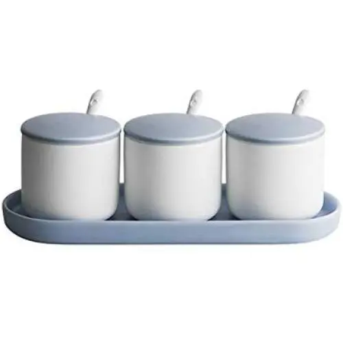 Ensemble de Récipients de Conserve pour Épices en Céramique, Bol de Service en Céramique – Pot d'Épices, Récipient de Conservation Alimentaire en Céramique. Ensemble de Récipients de Conserve pour Épices en Céramique, Bol de Service en Céramique – Pot d'Épices, Récipient de Conservation Alimentaire en Céramique.