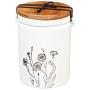 Cypress Home Stamped Botanical Ceramic Canisters, Set of 3