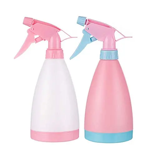 16 OZ Refillable Plastic Spray Bottles Of Adjustable Nozzle with Mist & Stream Modes for Beauty Gardening, Kitchen and Bathroom - 2 Pack (Pink and Beige) 16 OZ Refillable Plastic Spray Bottles Of Adjustable Nozzle with Mist & Stream Modes for Beauty Gardening, Kitchen and Bathroom - 2 Pack (Pink and Beige)