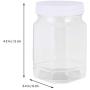 Hemoton 8pcs Plastic Jars Storage Containers Cereal Dry Food Storage Container Airtight Leakproof Plastic Storage Bottle for Cereal Sugar Rice Snacks (360ml)