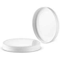 Paksh Novelty Mason Jar Lids - Regular Mouth - White with Plastisol Liner for an Airtight Seal (Pack of 18) Perfect for Canning, Preserving, Food Storage, Reusable.