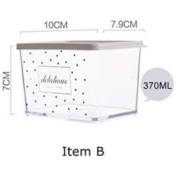 Plastic Sealed Kitchen Storage Box Transparent Food Cans Grain Dried Fruit Jar Cookie Tank Organizer Tools,Itme B