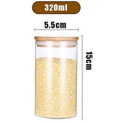 Glass Jars Sealed Cans with Cover Kitchen Food Storage Bottles Mason Spice Jars Candy Storage banks Tea Box Kitchen Storage Can,Z3 5.5x15cm