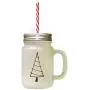 Arbre de Noël Noir #3 Bocal en Verre Froissé avec Paille Arbre de Noël Noir #3 Bocal en Verre Froissé avec Paille