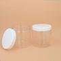 Buthneil 6 Pack 17 oz Clear Plastic Food Storage Jars with White Sealing Caps